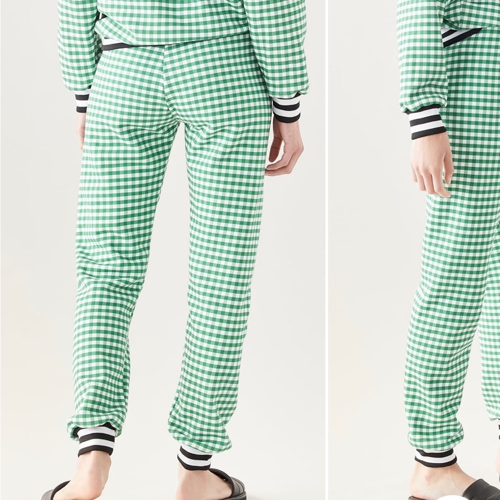 Rodarte Green Gingham Sweatpants worn once or twice